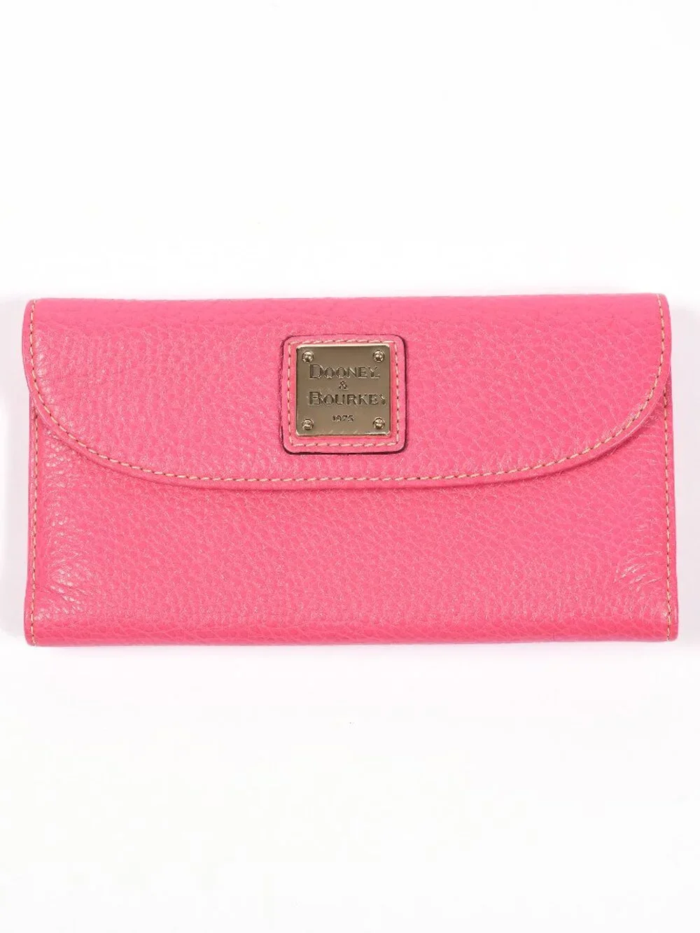 Dooney & Bourke Hot Pink Pebbled Leather Flap Wallet NWT UB247 HP Large